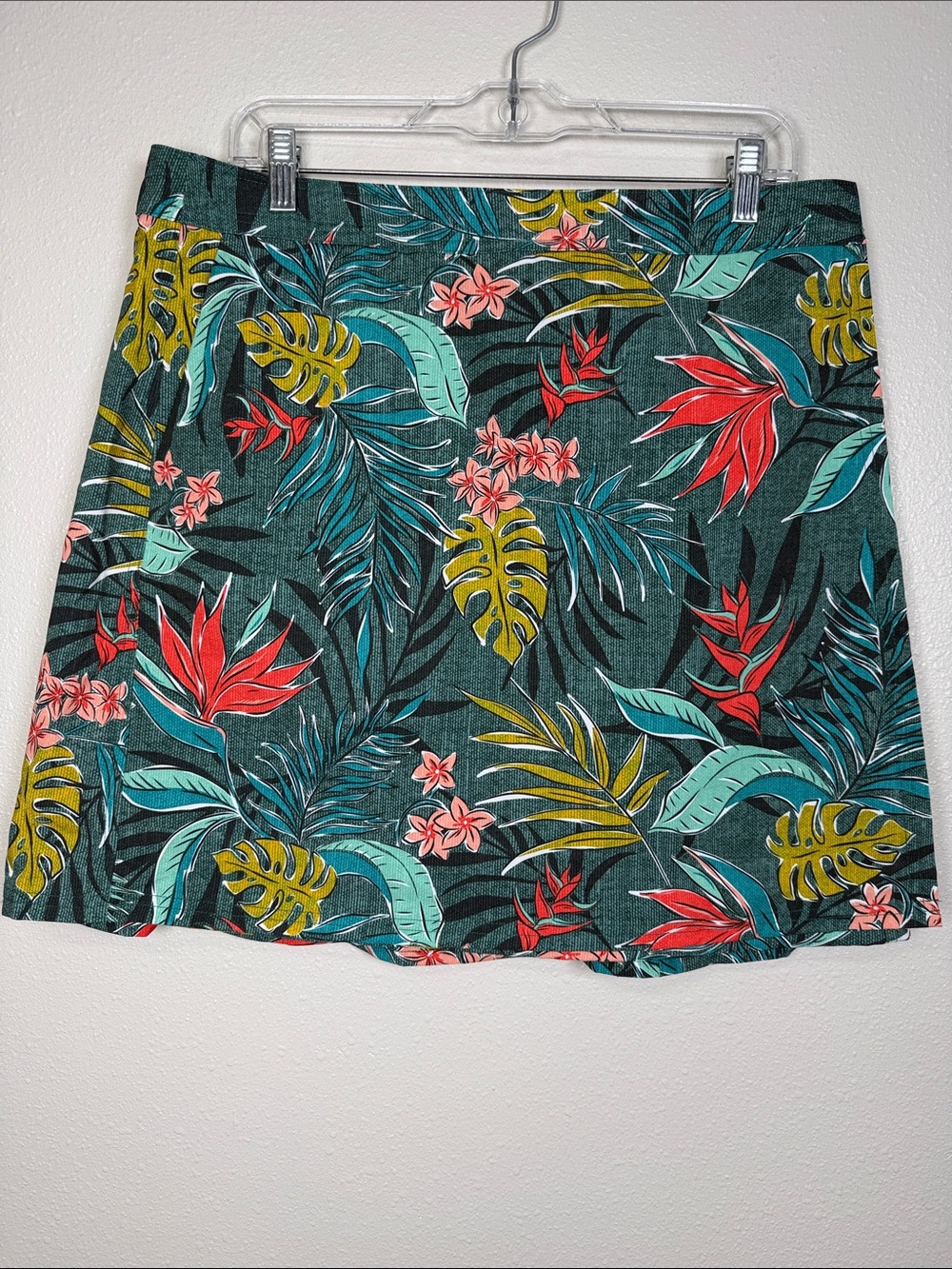 RipSkirt Hawaii Wrap Skirt L 14/16 Vintage Bali Jungle Print Length 2 Pockets - Picture 3 of 17